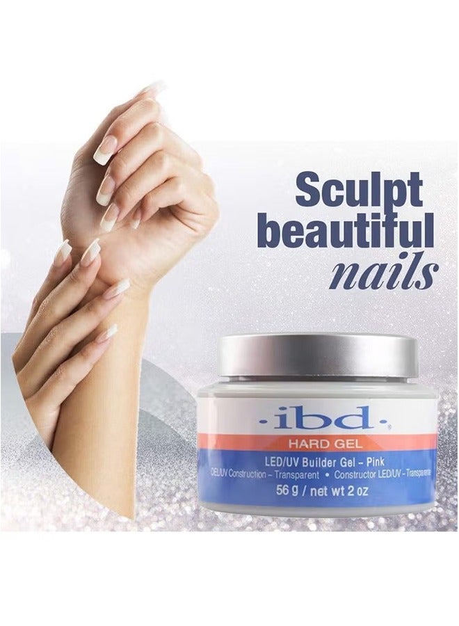 اي بي دي هلام صلب, LED / الأشعة فوق البنفسجية هلام بناء, هلام الأظافر البناء الوردي, هلام صلب للأظافر تعزيز الأظافر تمديد الأظافر الفن, استخدام مع أشكال الأظافر الصلبة بناء هلام ديي مانيكير, 56g (الوردي) - Image 3